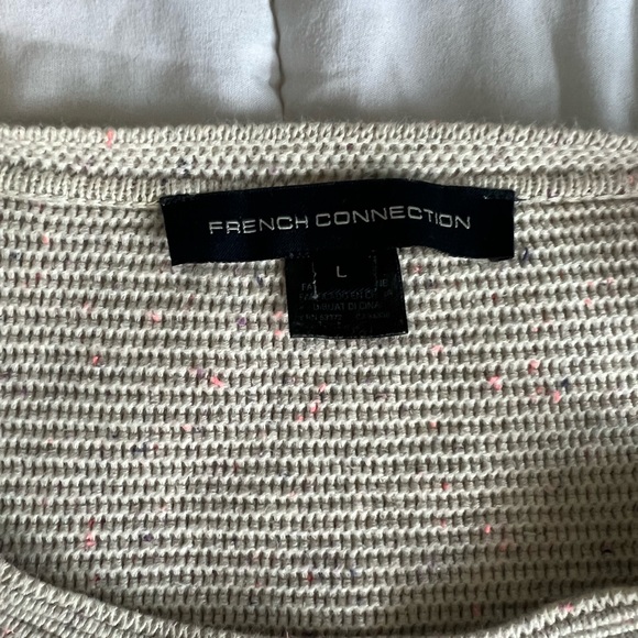 French Connection Beige 3 Quarter Sleeve Sweater With Small Colour Speckles. - Picture 4 of 5